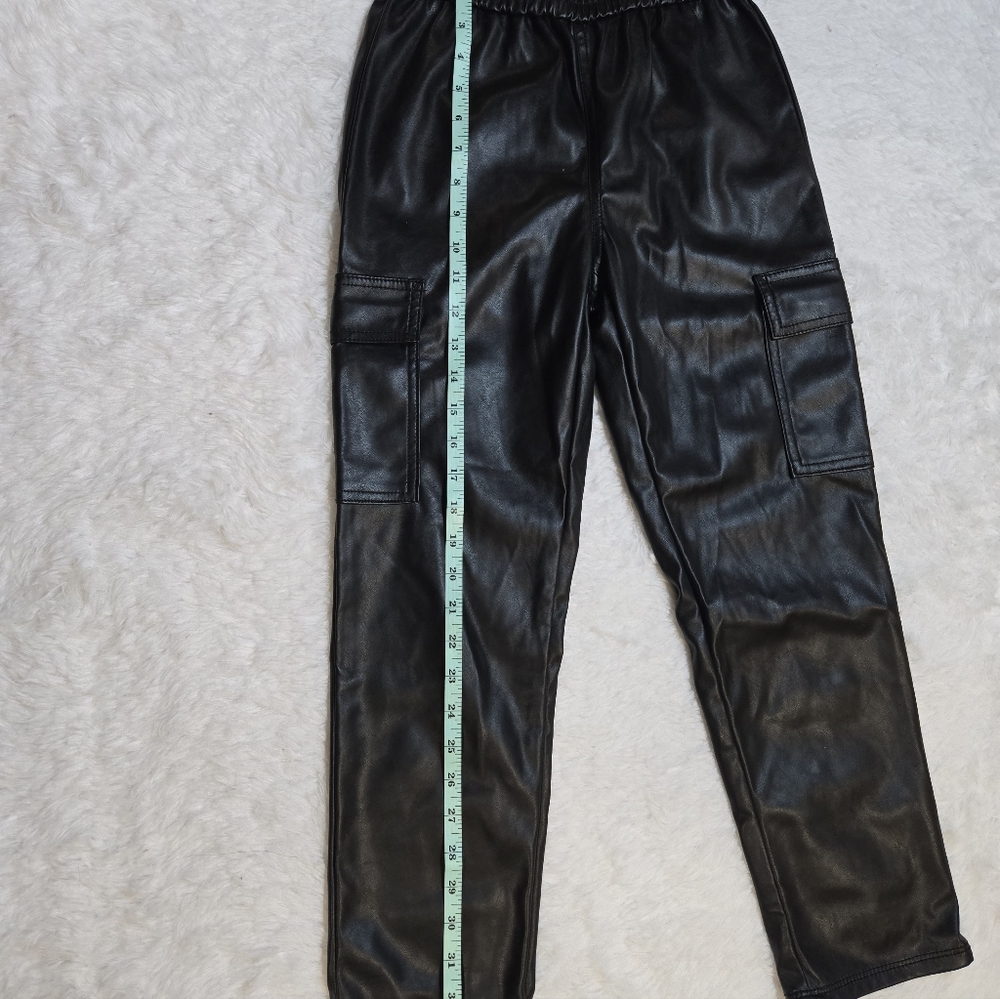 GAP CARGO Leather pants Girls L 10/11 - Picture 3 of 8